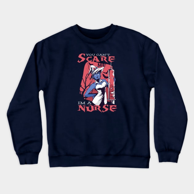 Witch Nurse Can't Scare Me Crewneck Sweatshirt by Safdesignx